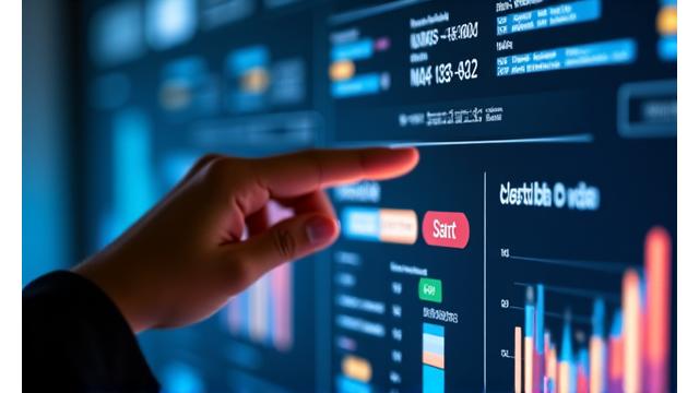 Interfaccia utente di un sistema di feedback intelligente con grafici di soddisfazione e commenti in tempo reale.