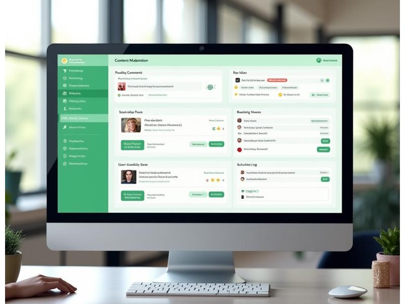 Interfaccia di un sistema di moderazione di contenuti con schede per post, commenti e notifiche di segnalazioni