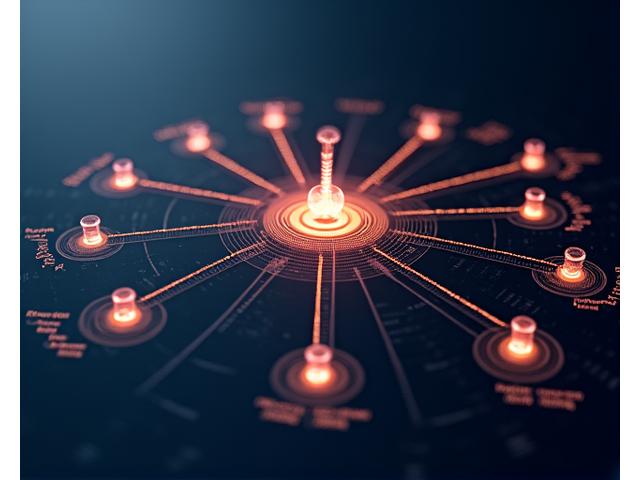 Diagramma di flusso di dati stilizzato che mostra l'intelligenza artificiale che elabora i dati relativi alla salute da varie fonti per fornire un output personalizzato.
